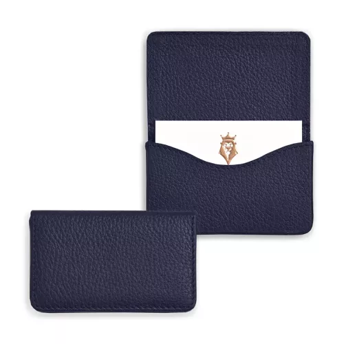 Business Card Case Dark Blue