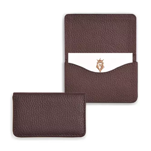 Business Card Case Brown
